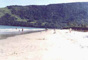 A praia da Maranduba é a mais freqüentada da Região Sul